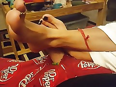 Asian footjob